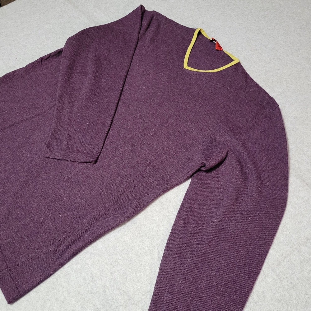 Report Collection Made in Italy Cashmere Wool Blend V-Neck Sweater Men's Medium